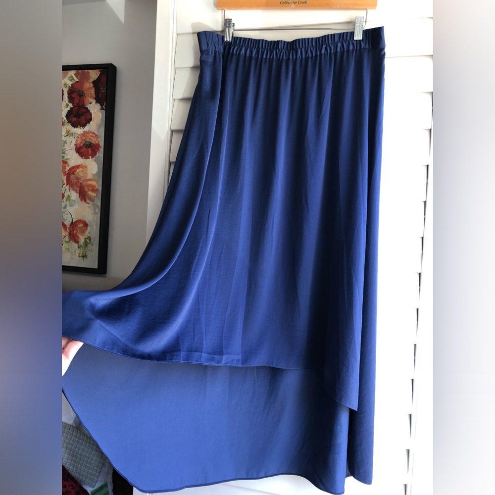 Royal Blue Maxi A-Line Skirt